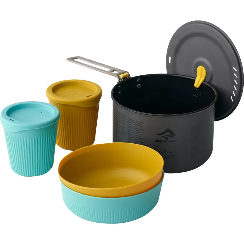 Aktuell Sea to Summit Frontier UL One Pot Cook Set - 2L Pot + 2 Medium Bowls + 2 Cups