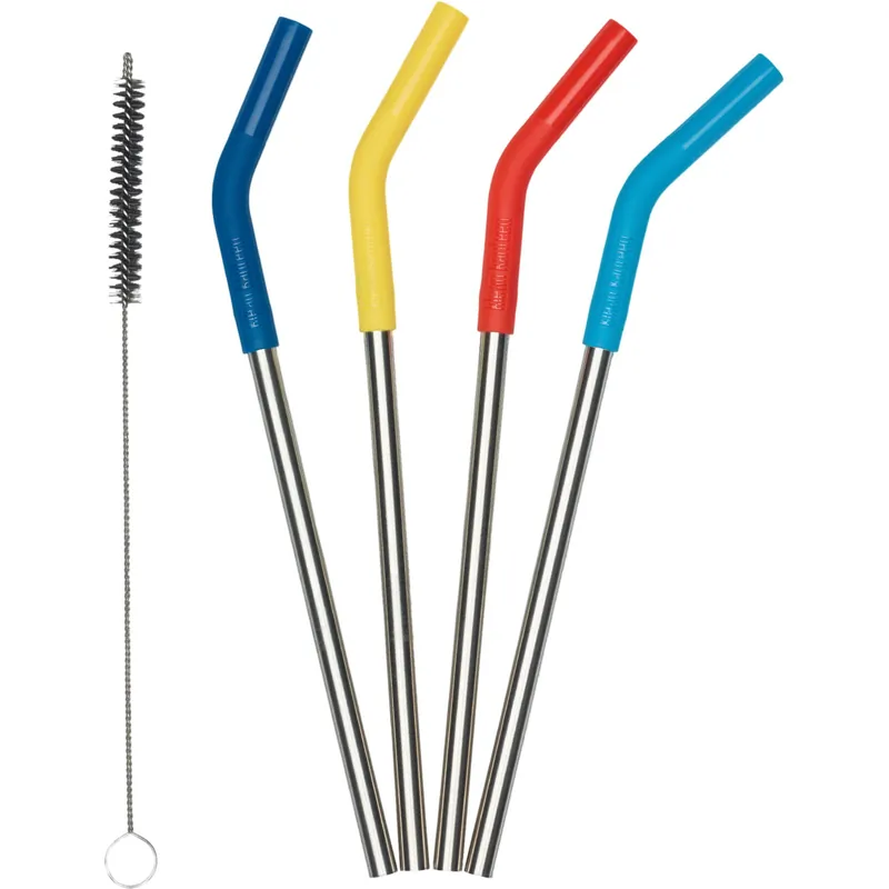Neu klean kanteen 4 Steel Straw Ø 8 mm lang - Edelstahl-Trinkhalme