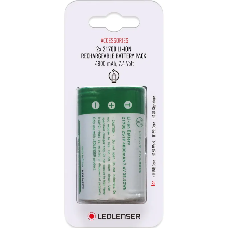 Ledlenser 2x 21700 Lithium-Ionen Rechargeable Battery / 7,4 V / 4800 mAh - Ersatzbatterie Kracherpreis