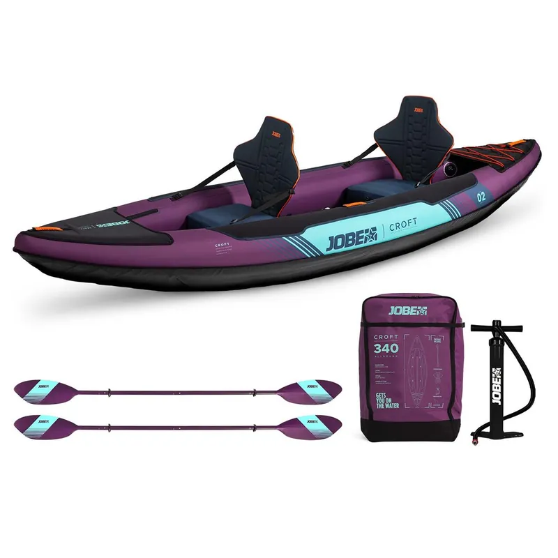 Neu Im Sortiment Jobe Croft aufblasbares Kajak Paket - sunset purple
