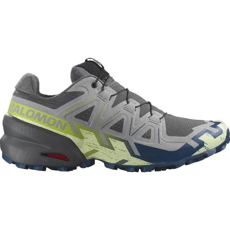 Salomon Speedcross 6 Men castlerock lime cream poseidon-- Gr. UK: 13,5 Sichere Zahlung