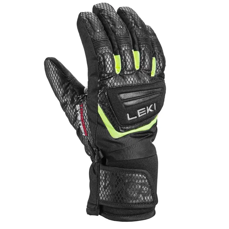 LEKI WCR TEAM 3D JUNIOR - black-ice lemon-- Gr.: 6 Top-Preis