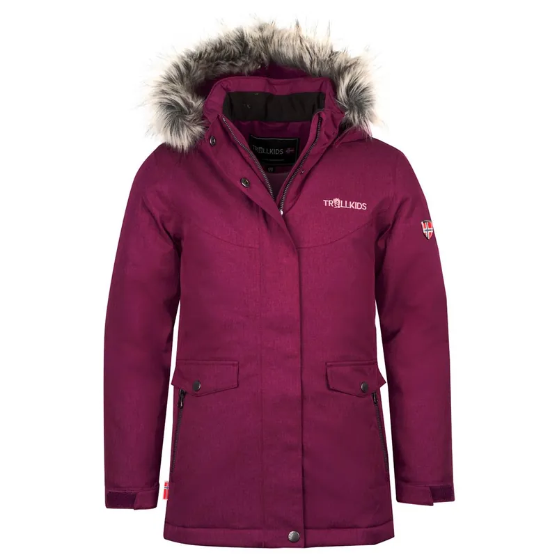 Solange Der Vorrat Reicht Trollkids Girls Oslo Coat XT plum Kinder-- Gr.: 128