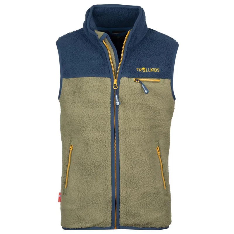 Trollkids Kids Hemsedal Vest moss/mystic blue Kinder-- Gr.: 140 Zertifiziert