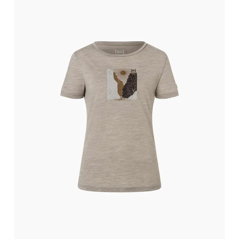 Preisknaller Super Natural Rio Grande Tee vintage khaki melange various Damen T-Shirt-- Gr.: L