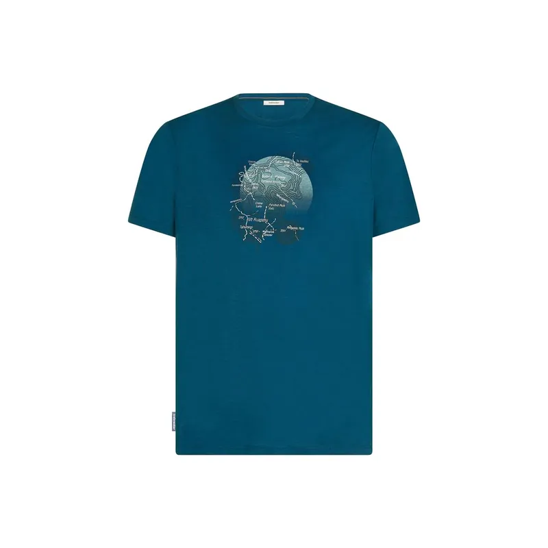 Markenprodukt Icebreaker Merino 150 Tech Lite Kurzarm-T-Shirt Ruapehu Round Herren - atlantis-- Gr.: L