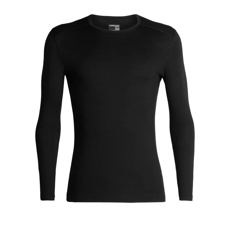 Icebreaker Merino 200 Oasis Langarmshirt Herren black-- Gr.: M Neue Kollektion