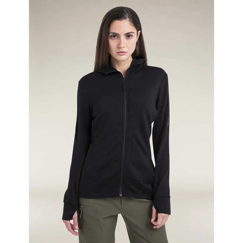 Jetzt Kaufen Icebreaker Merino 260 Quantum Zip-Hoodie Damen - black-- Gr.: L