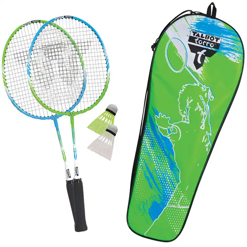 Super-Preis Schildkröt Attacker Junior Badminton-Set grün-cyan
