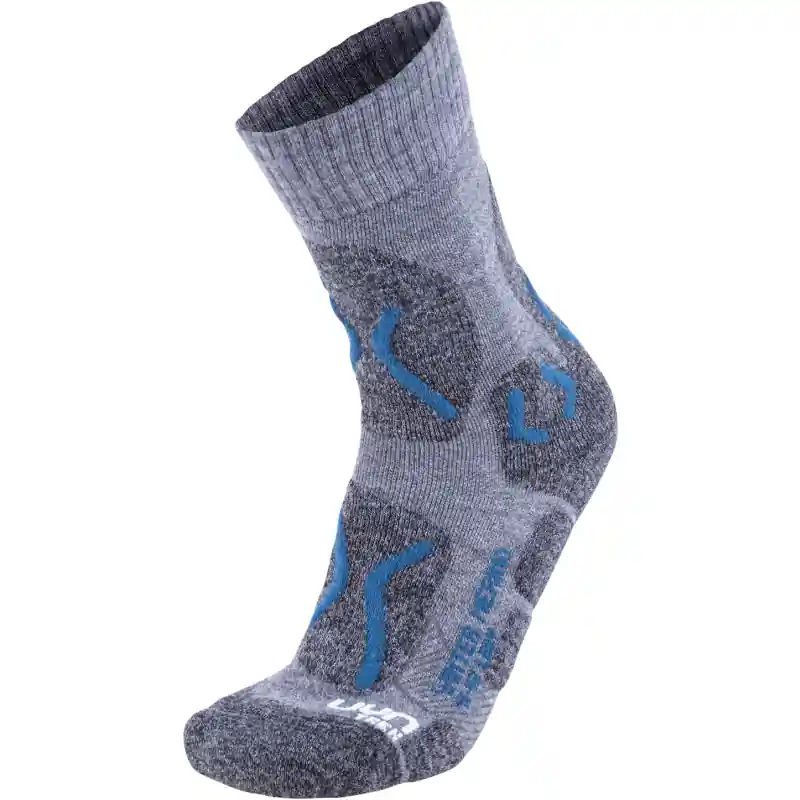 UYN Lady Trekking Winter Merino Socks grey melange/petrol blue Preis Gesenkt