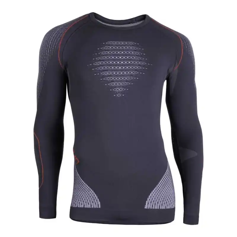 UYN Man Evolutyon Uw Shirt Lg_Sl. charcoal/white/red Schnäppchen