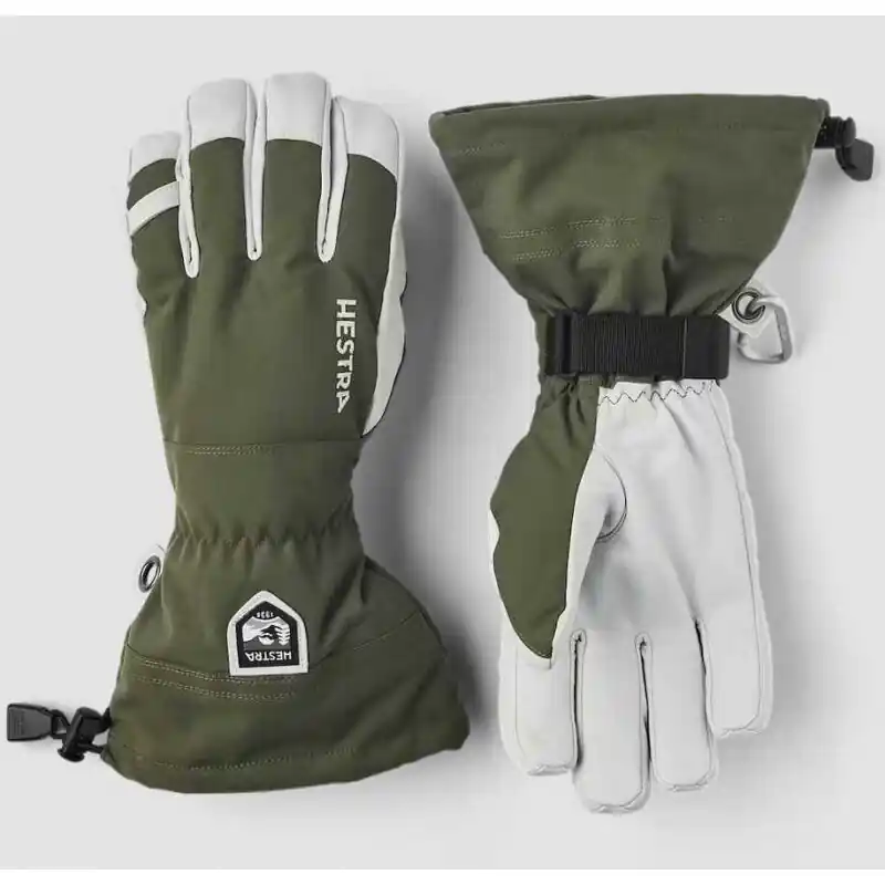 Hestra Army Leather Heli Ski - 5 Finger olive Schnäppchen