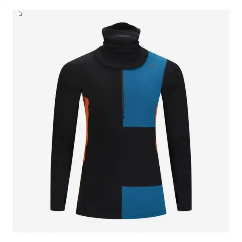 Solange Der Vorrat Reicht Aclima Warmwool Hoodsweater W/Zip M'S jet black/corsair/gold flame