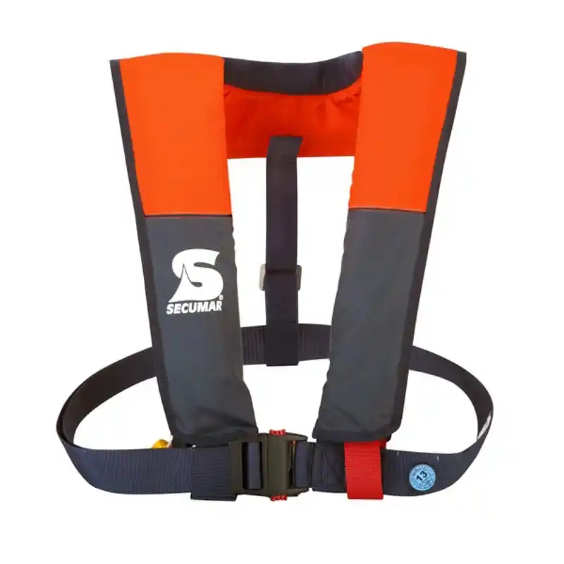Secumar Vivo 100N aufblasbare Rettungsweste Paddelweste blau orange Finale Aktion