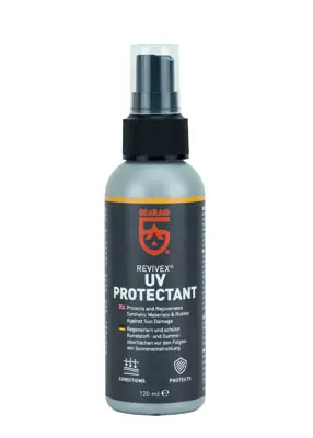 Versand Am Gleichen Tag GEARAID Revivex UV Schutz 120ml Sonnenschutz Witterungspflege für Boote Kanus Zelte etc.