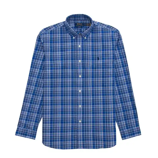 Schnäppchen Polo Ralph Lauren Custom Fit Check Shirt Blue Multi