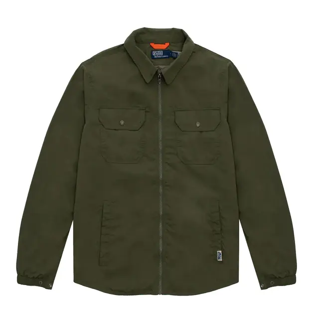Sichere Zahlung Polo Ralph Lauren Water-Repellent Shirt Jacket Dark Sage