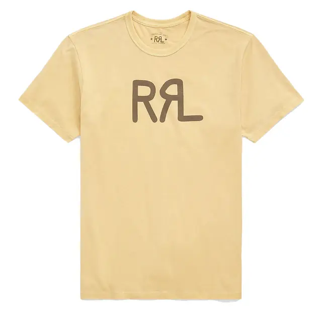 Finale Aktion RRL by Ralph Lauren RRL Ranch Logo T-Shirt Yellow