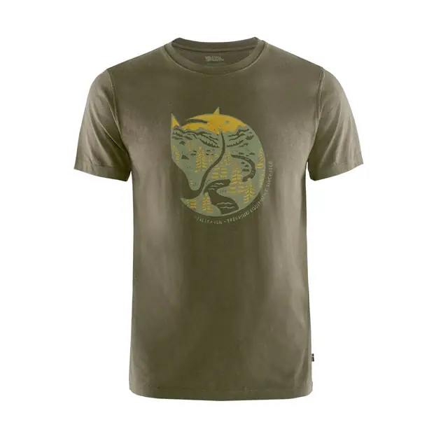 Meistverkauft Fjällräven Arctic Fox T-Shirt Dark Olive