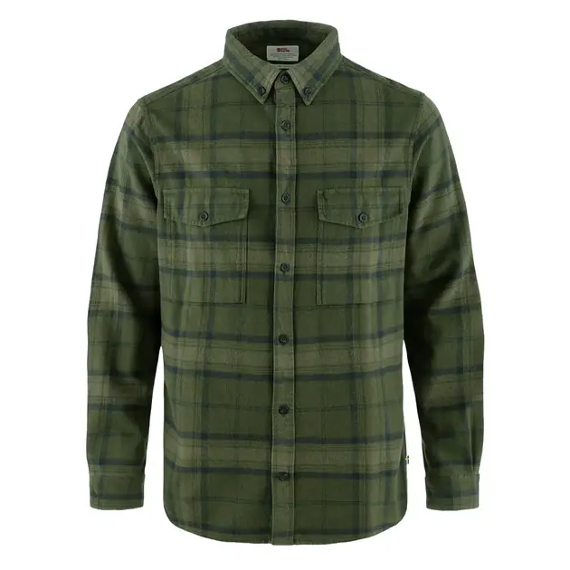 Fjällräven Ovik Twill Shirts Deep Forest / Green Mega-Angebot