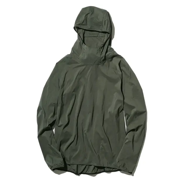 Goldwin Pullover Floating Wind Shell Hoodie Olive Drab Top-Preis