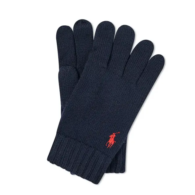 Polo Ralph Lauren Merino Wool Gloves Hunter Navy Echt