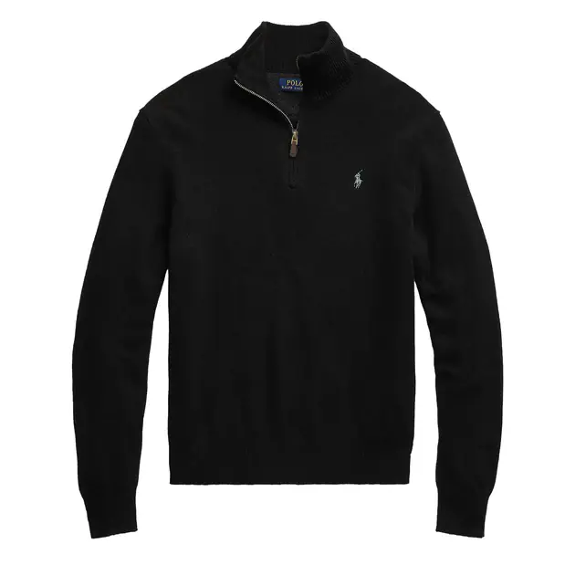 Top-Angebot Polo Ralph Lauren Wool Half Zip Pullover Black
