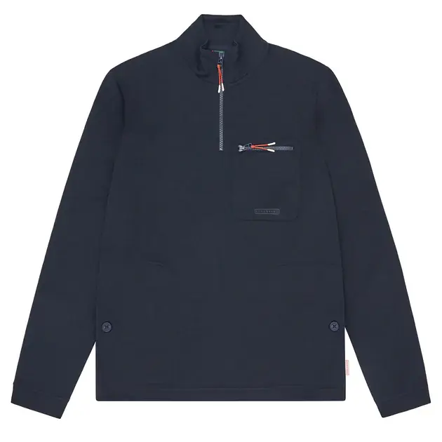 Sealskinz Bunwell Half Zip Funnel Neck Sweater Navy Ausverkauf