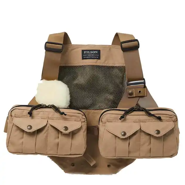 Filson Mesh Fishing Strap Vest Dark Tan Expressversand