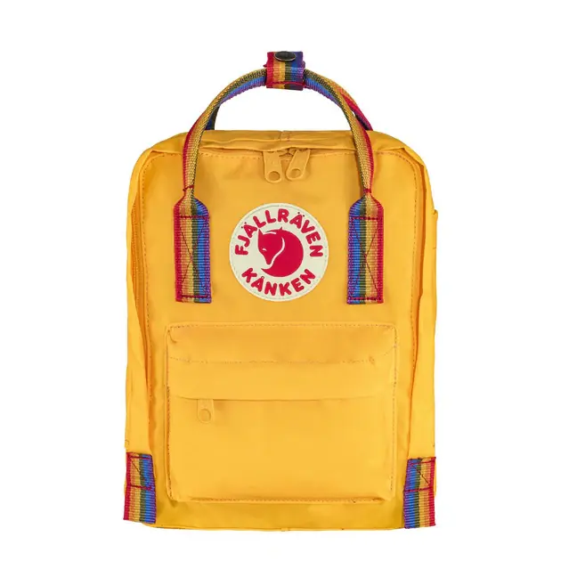 Fjällräven Kånken Bags Fjällräven Kånken Rainbow Mini Backpack Pattern Warm Yellow / Rainbow Expressversand