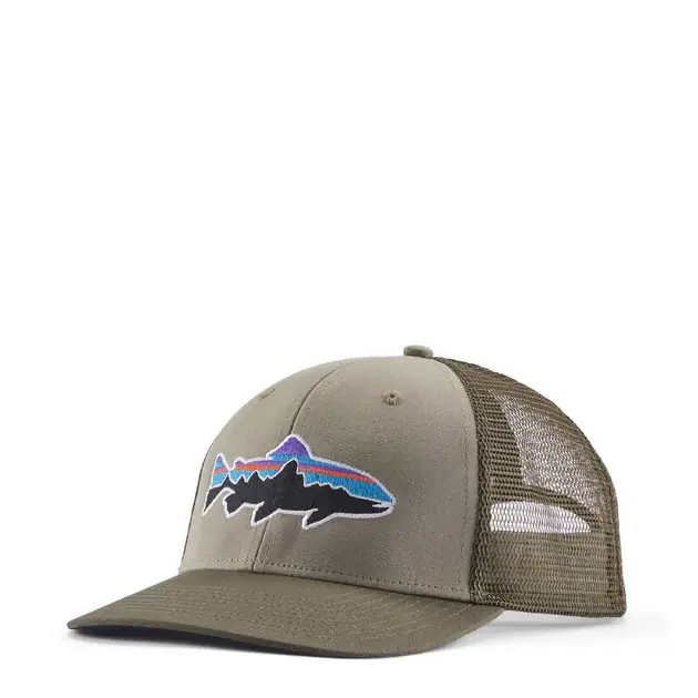 Patagonia Fishing Patagonia Fitz Roy Trout Trucker Hat River Rock Green Zertifiziert