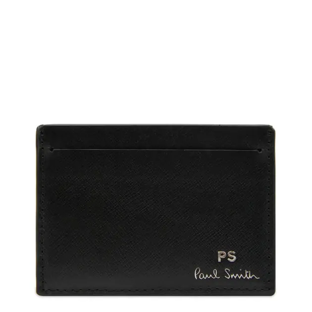 Paul Smith Leather Credit Card Wallet Black Markenware