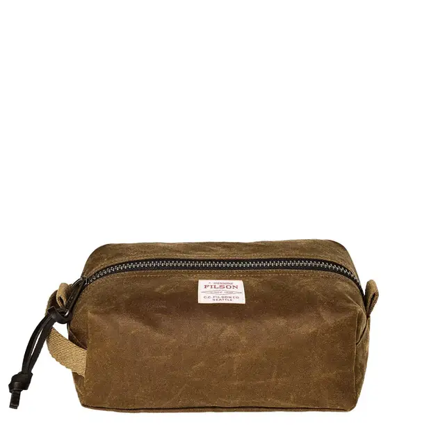 Filson Tin Cloth Travel Kit Dark Tan Versand Am Gleichen Tag