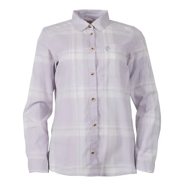 Garantierte Lieferung Fjällräven Womens Ovik Lite Flannel Shirt Chalk White / Lavender Mist Chalk White / Lavender Mist
