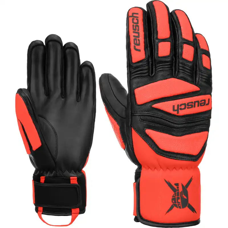 Billig Reusch Herren Handschuh WORLDCUP WARRIOR DH black-fluo red