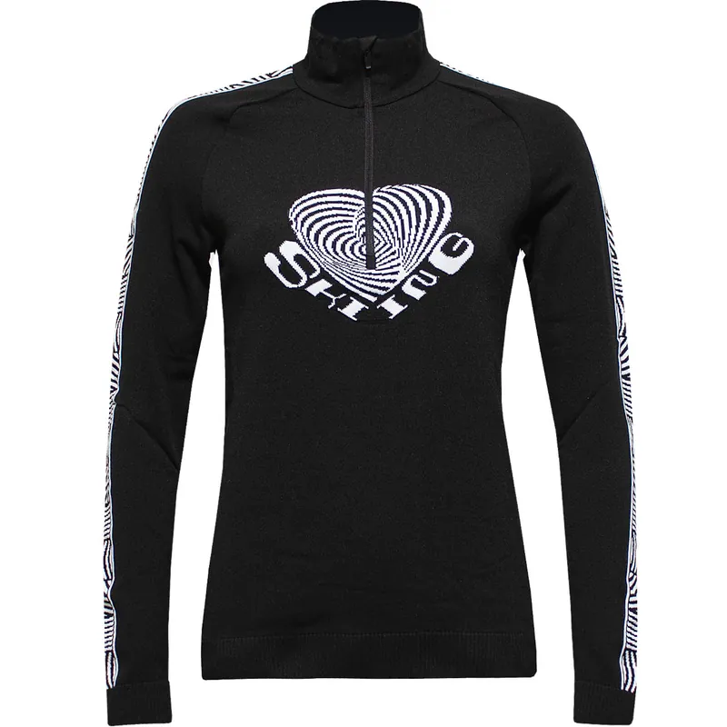 Highlight Newland Damen gestricktes Funktionsshirt FIORDALISO black-white
