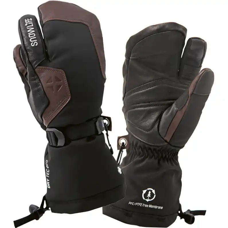 Snowlife Herren 3 Finger CAPRICORN DT ECO black/brown Garantierte Lieferung
