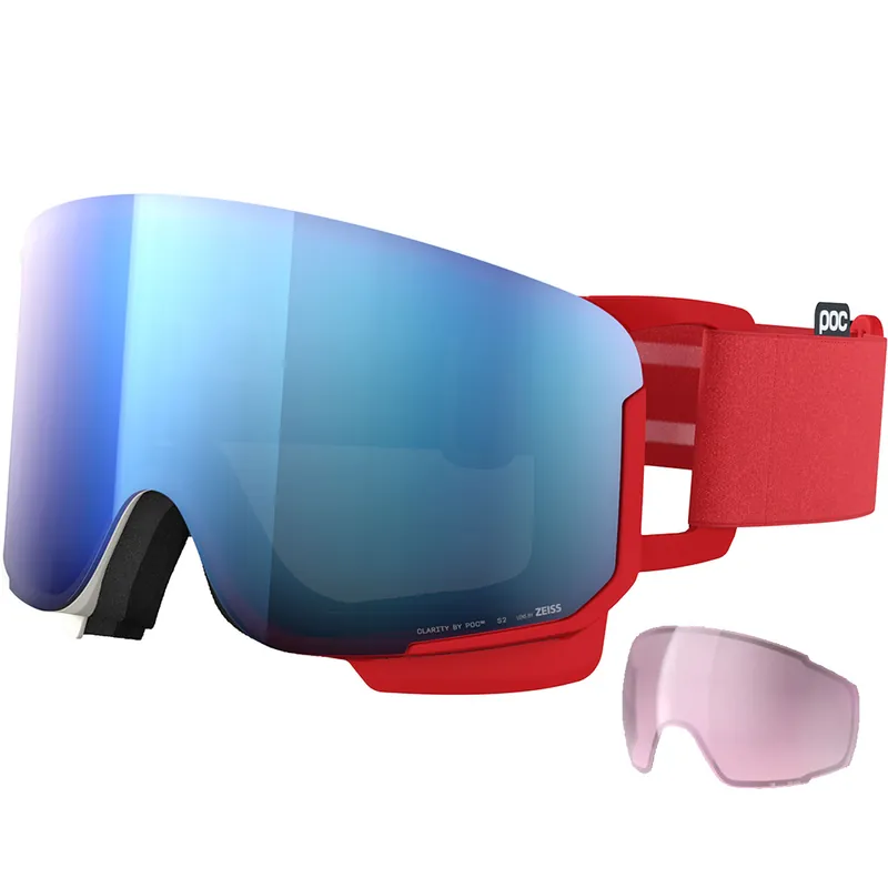 Garantierte Lieferung POC Nexal rouge blanc/partly sunny blue + Ersatzscheibe